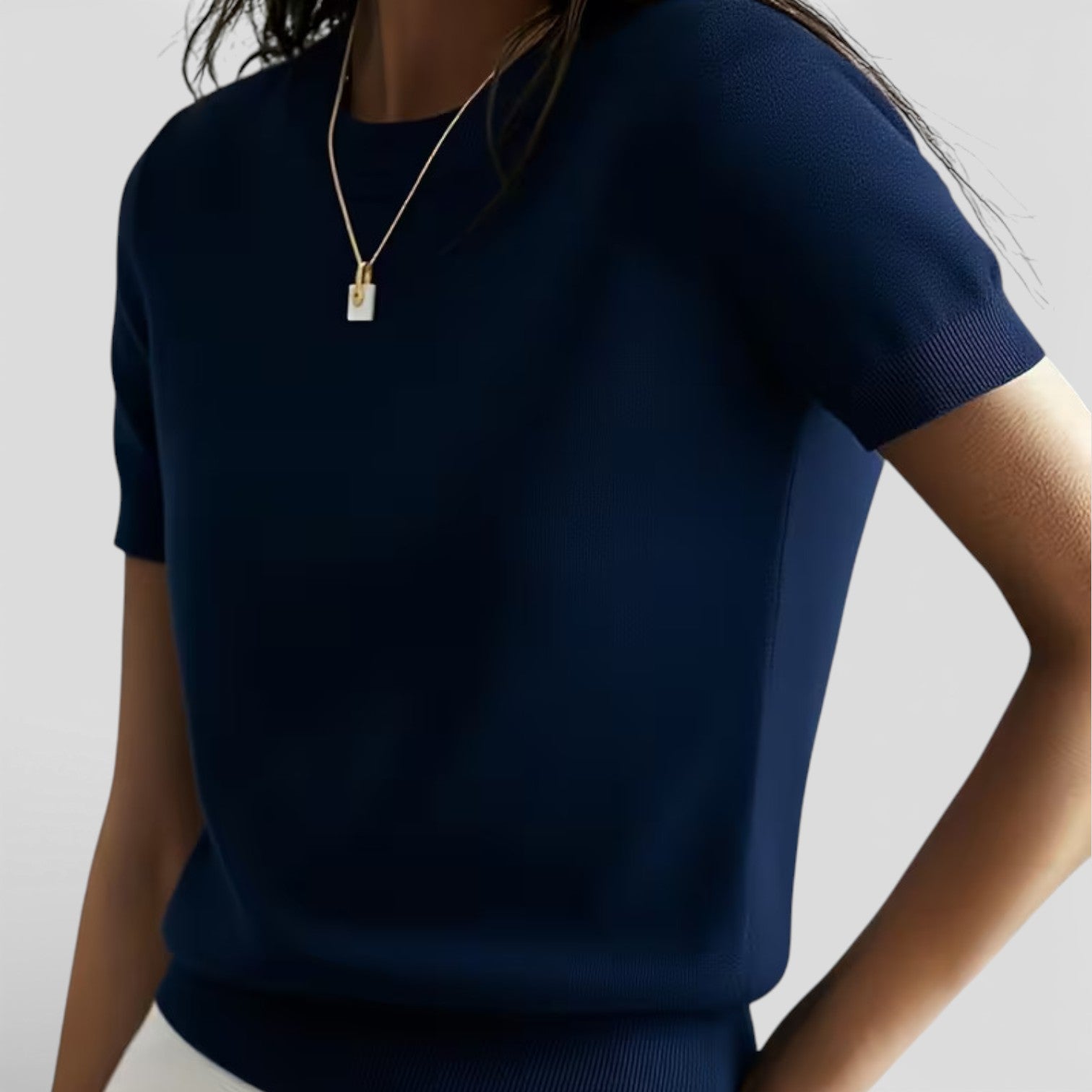 Women’s Knit Top Wool Blend Comfortable Classic Fit