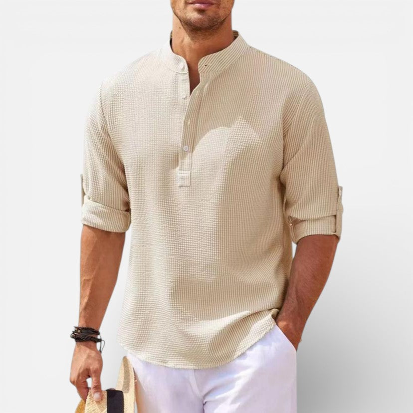 Men’s Henley Shirt Long Sleeve Classic Fit