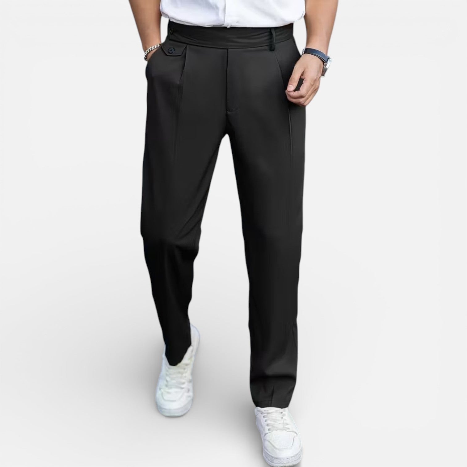 Men’s Trousers Classic Fit Elegant Tailored Style