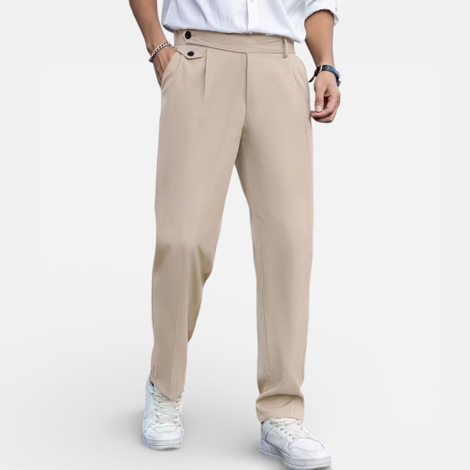 Men’s Trousers Classic Fit Elegant Tailored Style