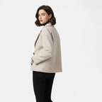 Women’s Short Double-Breasted Jacket Lightweight Tailored Spring