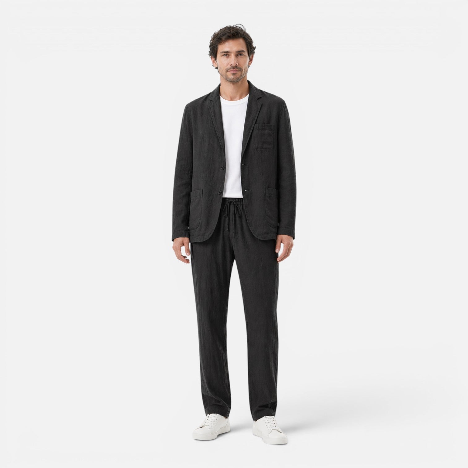 Felorro | Men’s Linen Suit Set Lightweight Breathable Summer Classic Fit