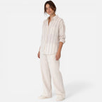 Women’s Striped Button Down Shirt Relaxed Fit Lightweight