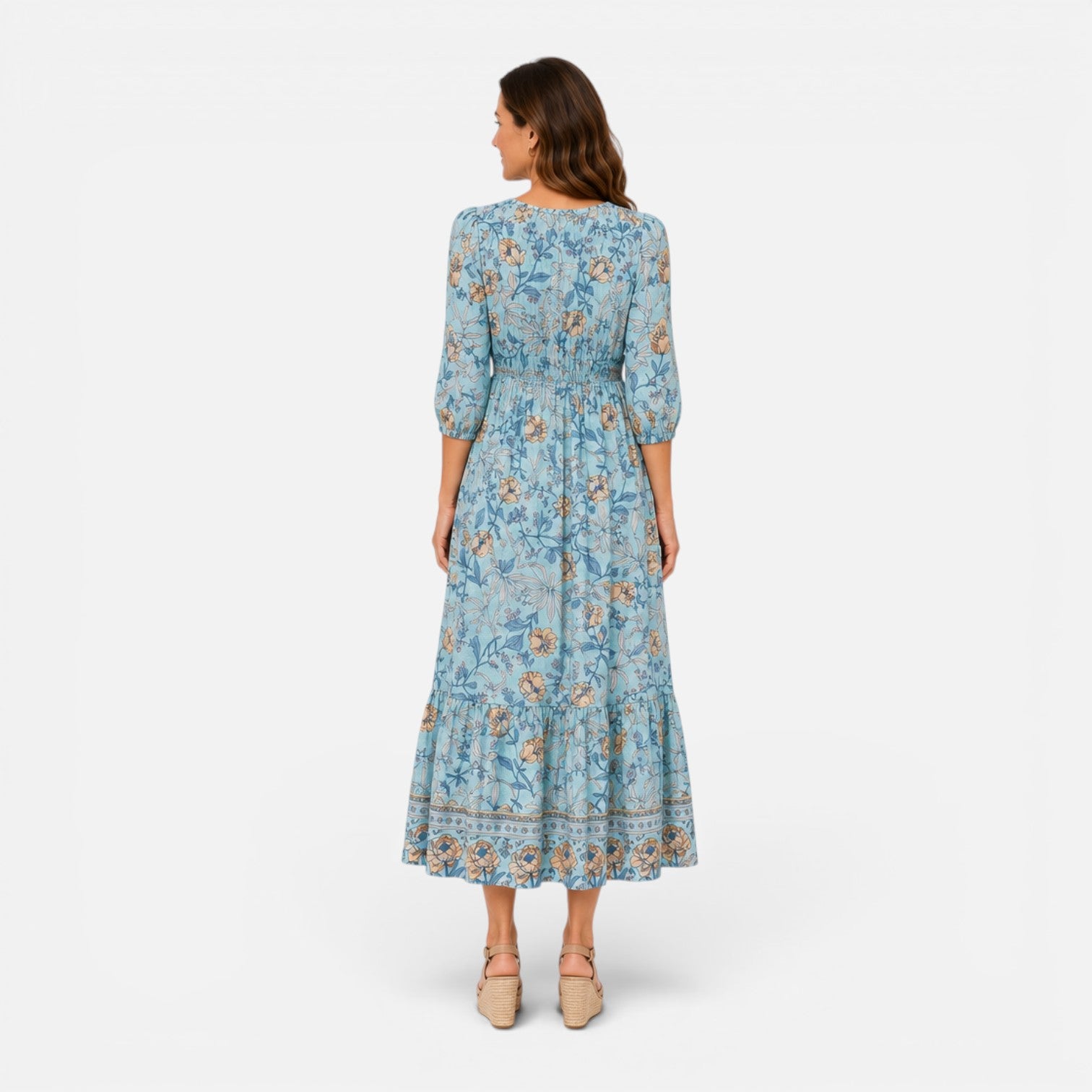 Felorro | Women’s Floral Midi Dress for Summer Casual