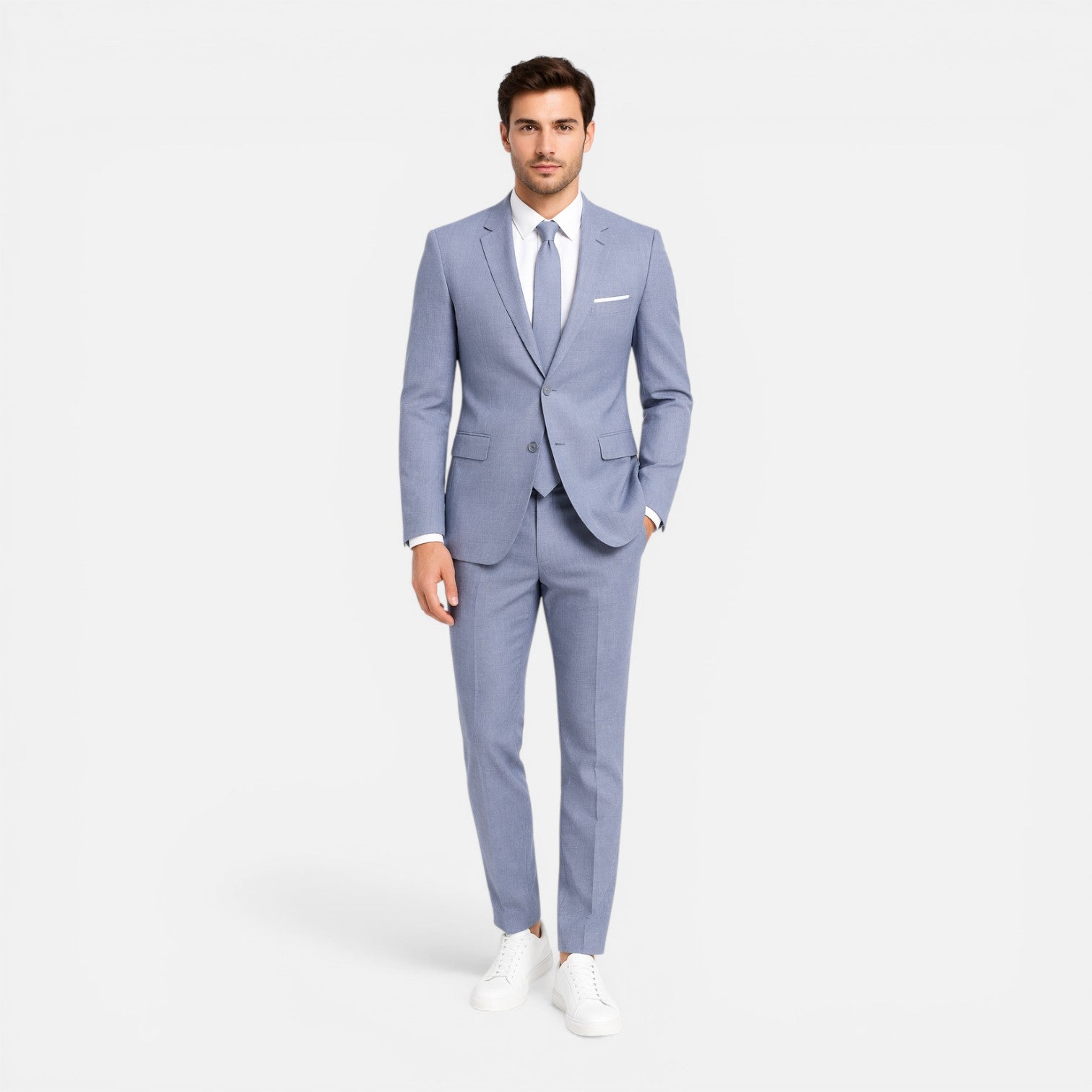 Felorro | Men’s Linen Suit Slim Fit Wedding Guest Formal Suit