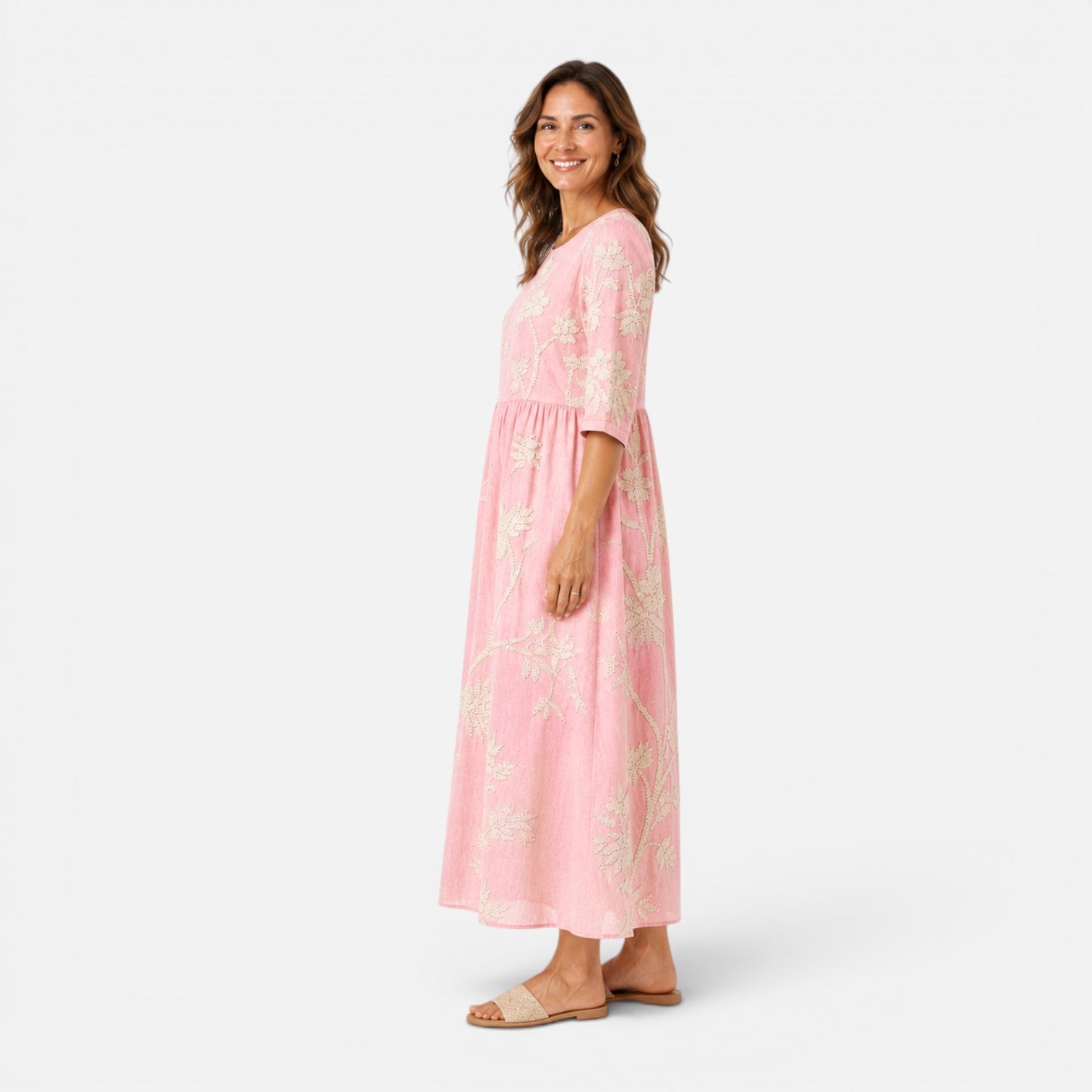 Felorro | Women’s Summer Floral Midi Dress Lightweight