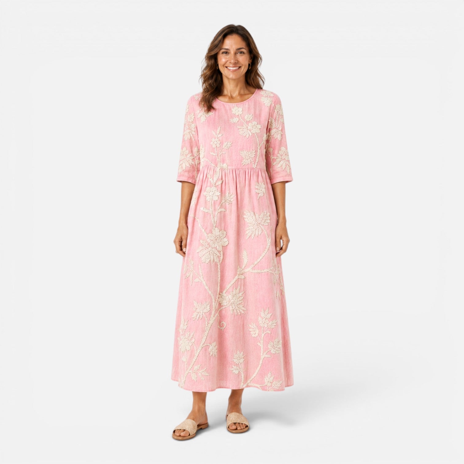 Felorro | Women’s Summer Floral Midi Dress Lightweight