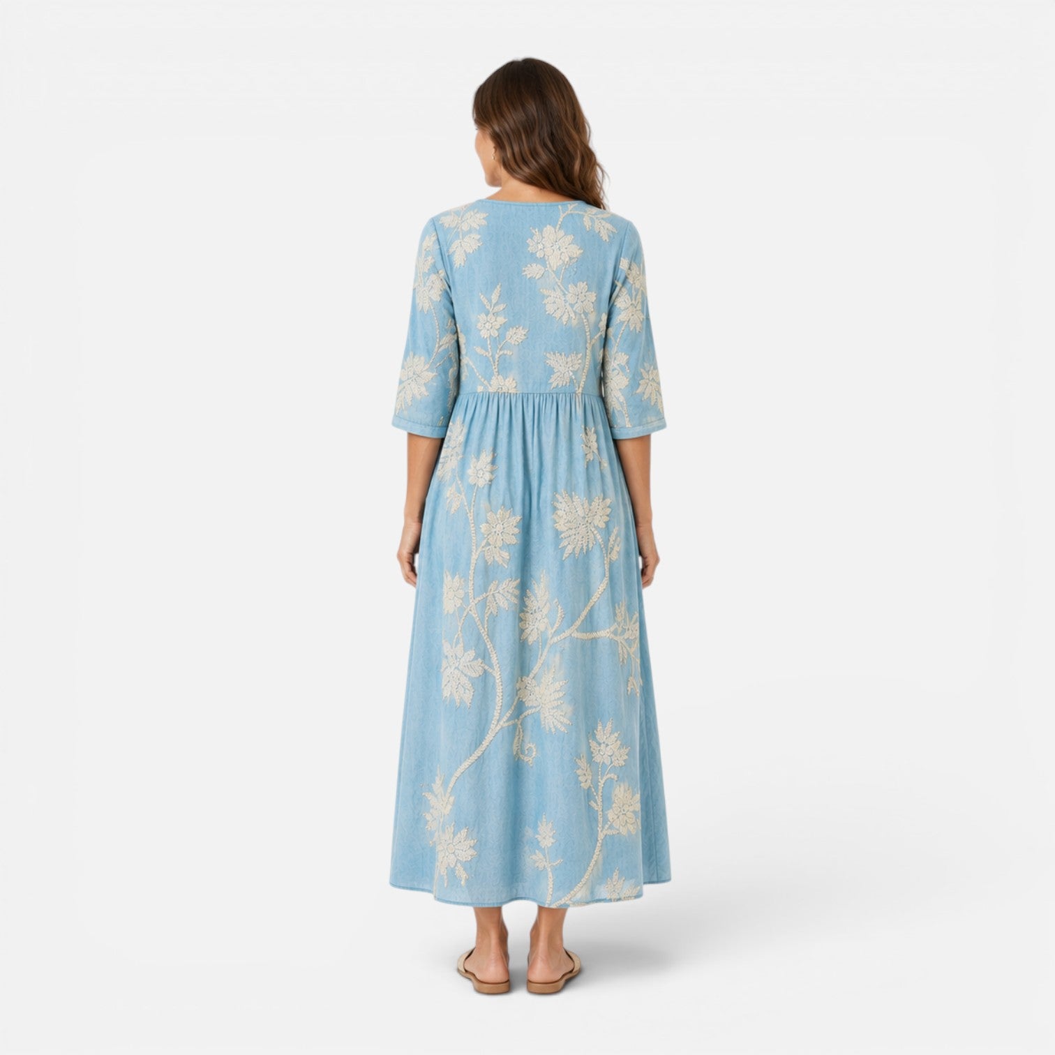 Felorro | Women’s Summer Floral Midi Dress Lightweight