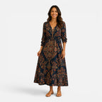 Felorro | Women’s Floral Midi Dress Lightweight