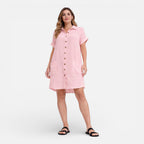 Felorro | Women’s Linen Shirt Dress with Pockets – Casual Summer Dress