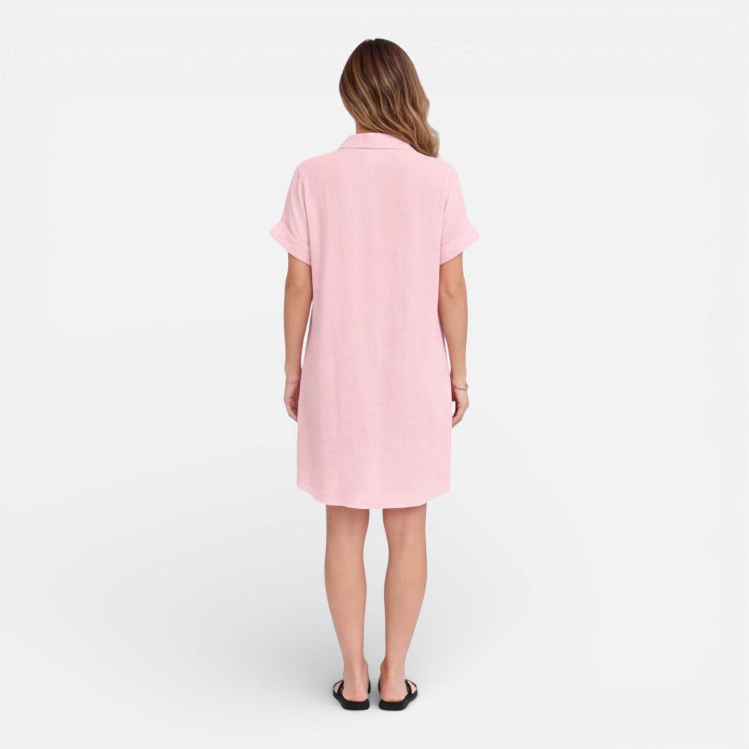 Felorro | Women’s Linen Shirt Dress with Pockets – Casual Summer Dress