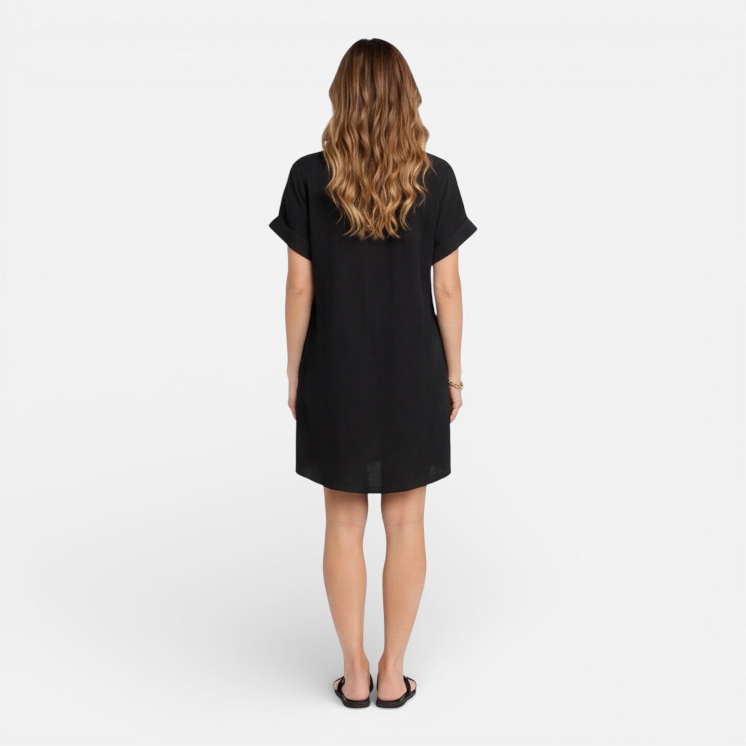 Felorro | Women’s Linen Shirt Dress with Pockets – Casual Summer Dress