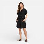 Felorro | Women’s Linen Shirt Dress with Pockets – Casual Summer Dress