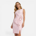 Felorro | Women’s Elegant Cocktail Dress – Slim Fit Bow Waist Party Wear