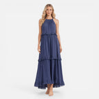 Felorro | Women’s Tiered Maxi Dress Lightweight Flowy Summer Halter Neck