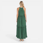 Felorro | Women’s Tiered Maxi Dress Lightweight Flowy Summer Halter Neck