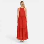 Felorro | Women’s Tiered Maxi Dress Lightweight Flowy Summer Halter Neck