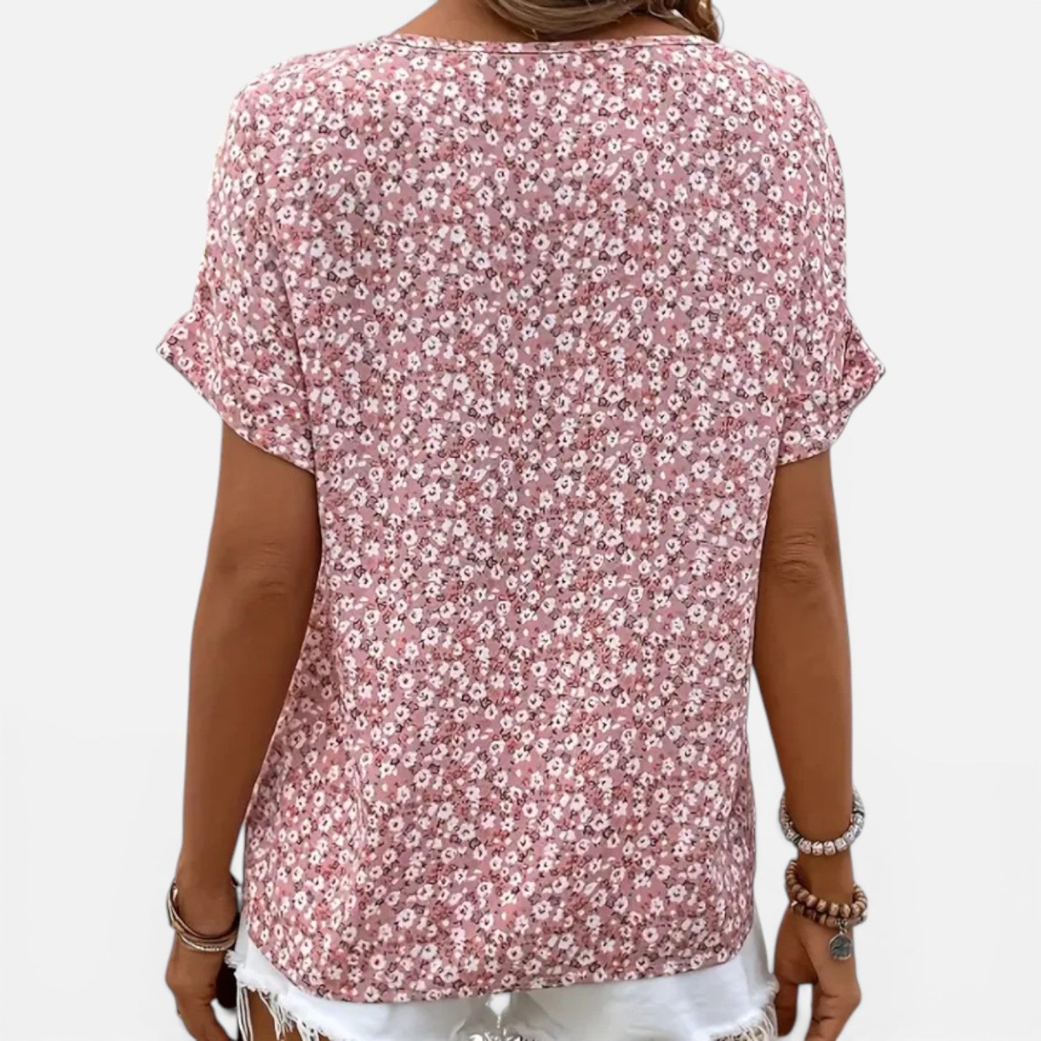 Felorro | Women’s Floral Blouse Lightweight Cotton Button Front Casual Fit