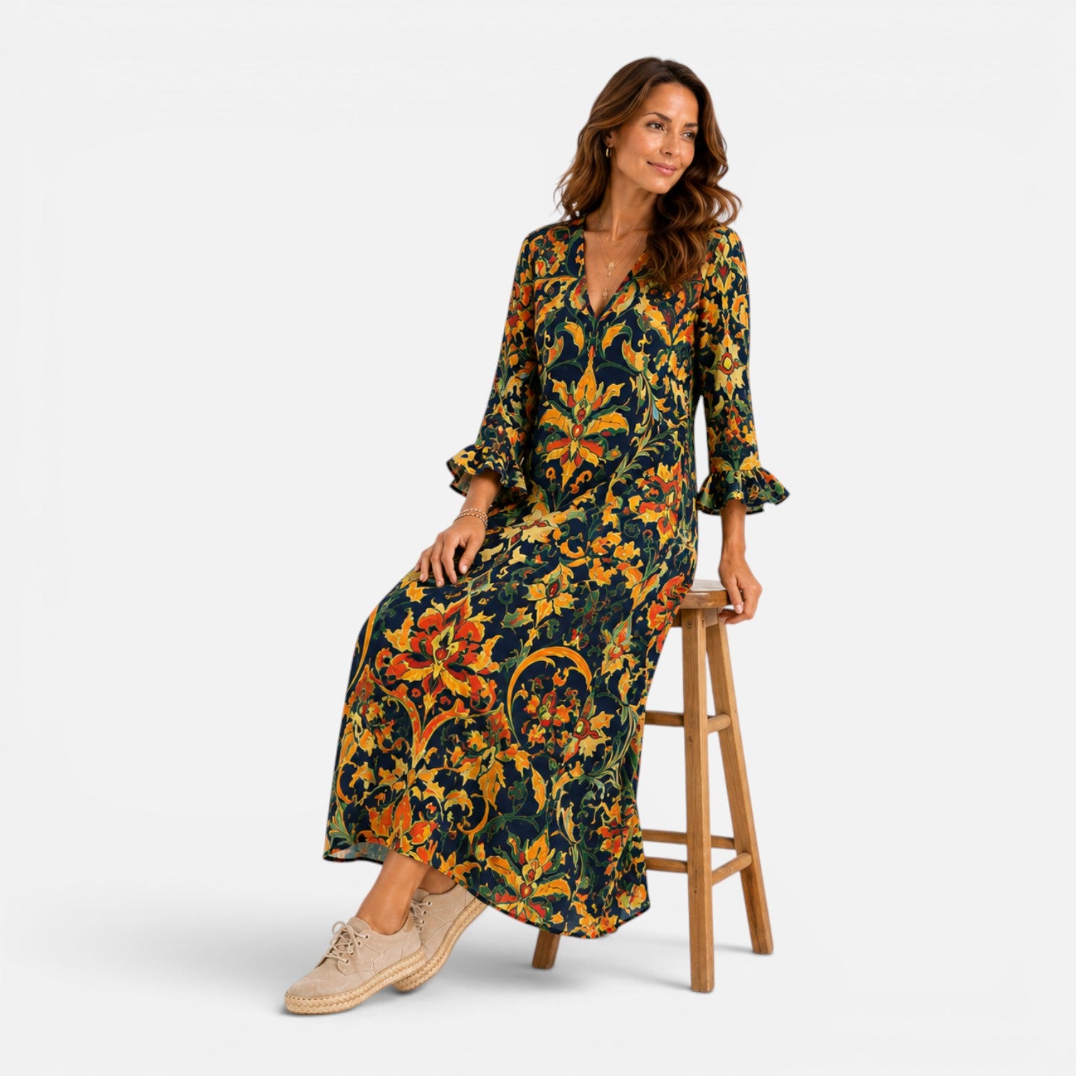 Felorro | Bohemian Floral Maxi Dress
