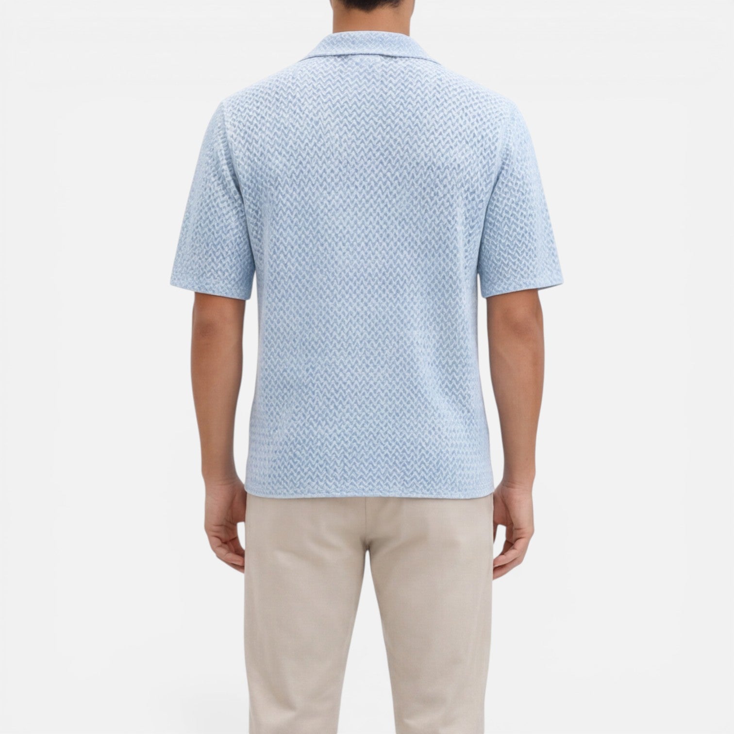Felorro | Men’s Breathable Summer Knit Shirt Short Sleeve Button Up