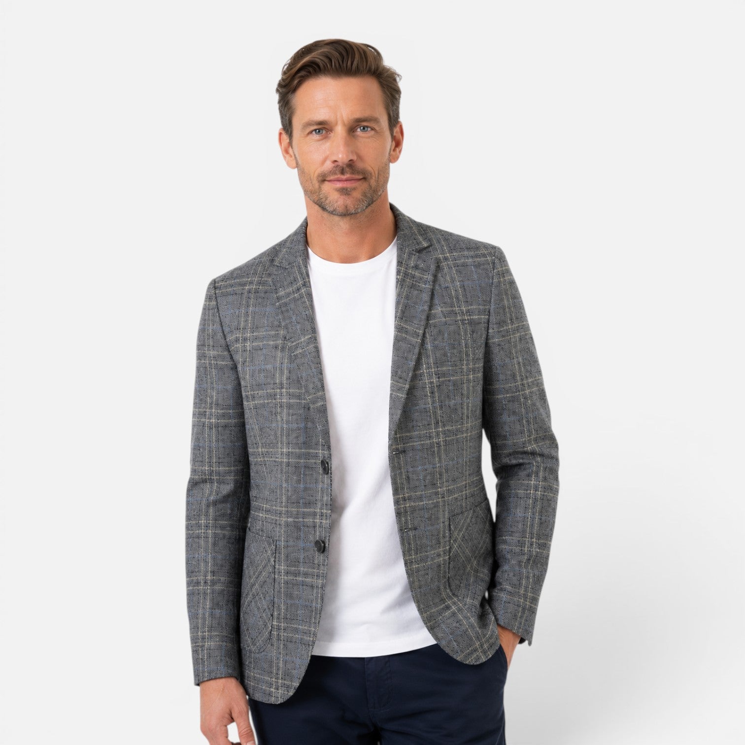 Felorro | Men's Checked Blazer Jacket Slim Fit
