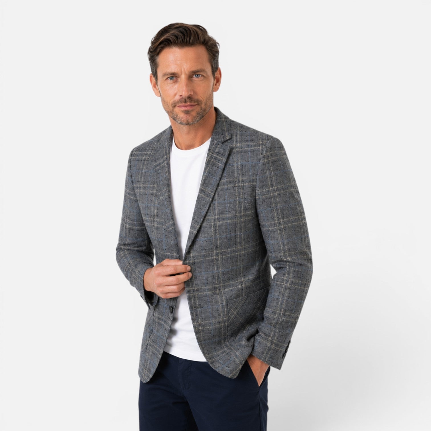 Felorro | Men's Checked Blazer Jacket Slim Fit