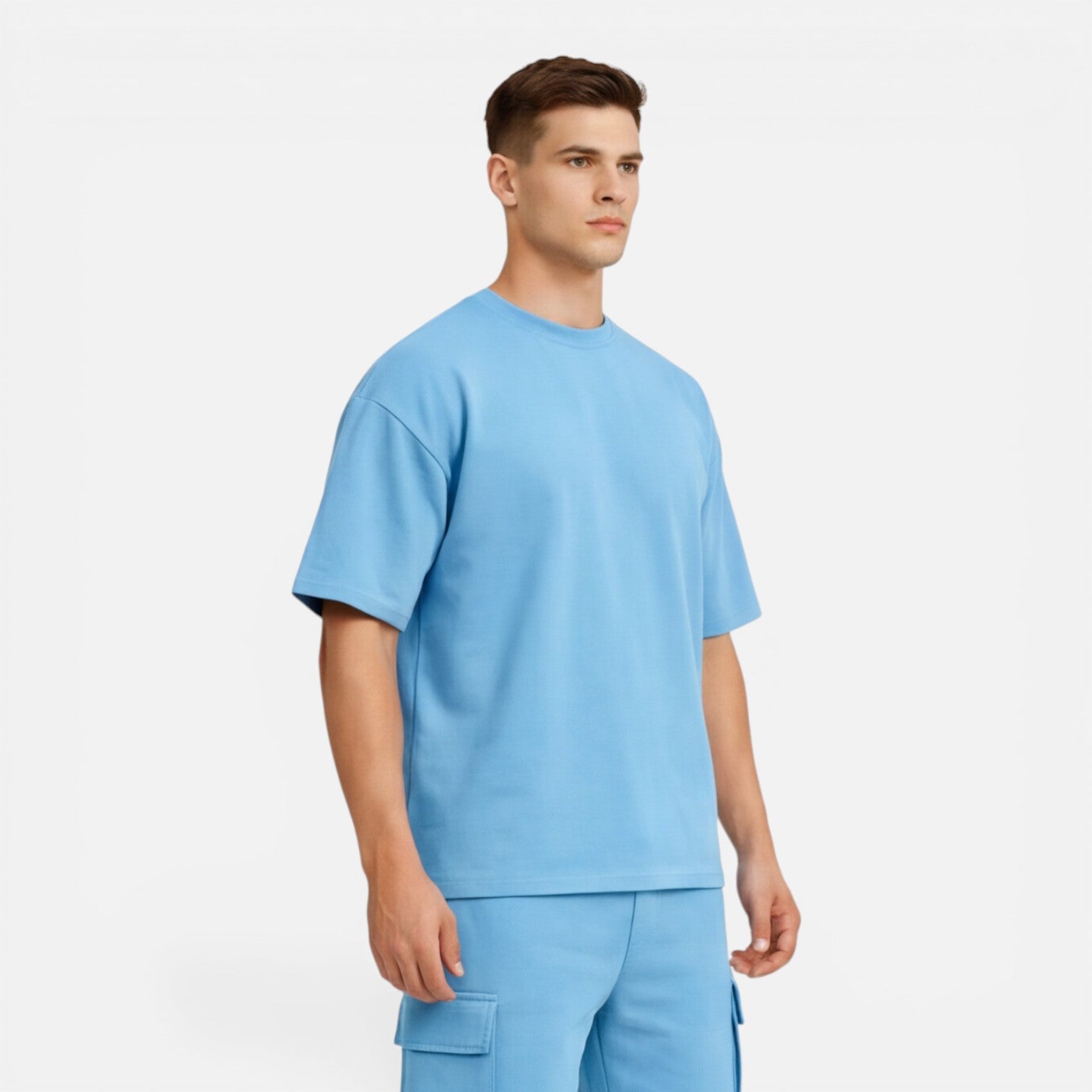 Felorro | Men’s Matching T-Shirt and Cargo Shorts Set Casual Summer