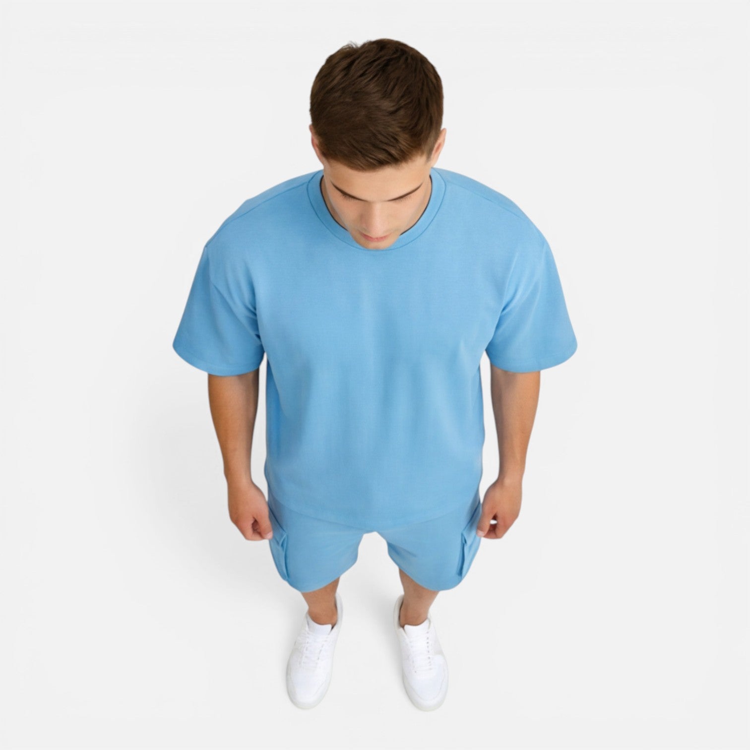 Felorro | Men’s Matching T-Shirt and Cargo Shorts Set Casual Summer