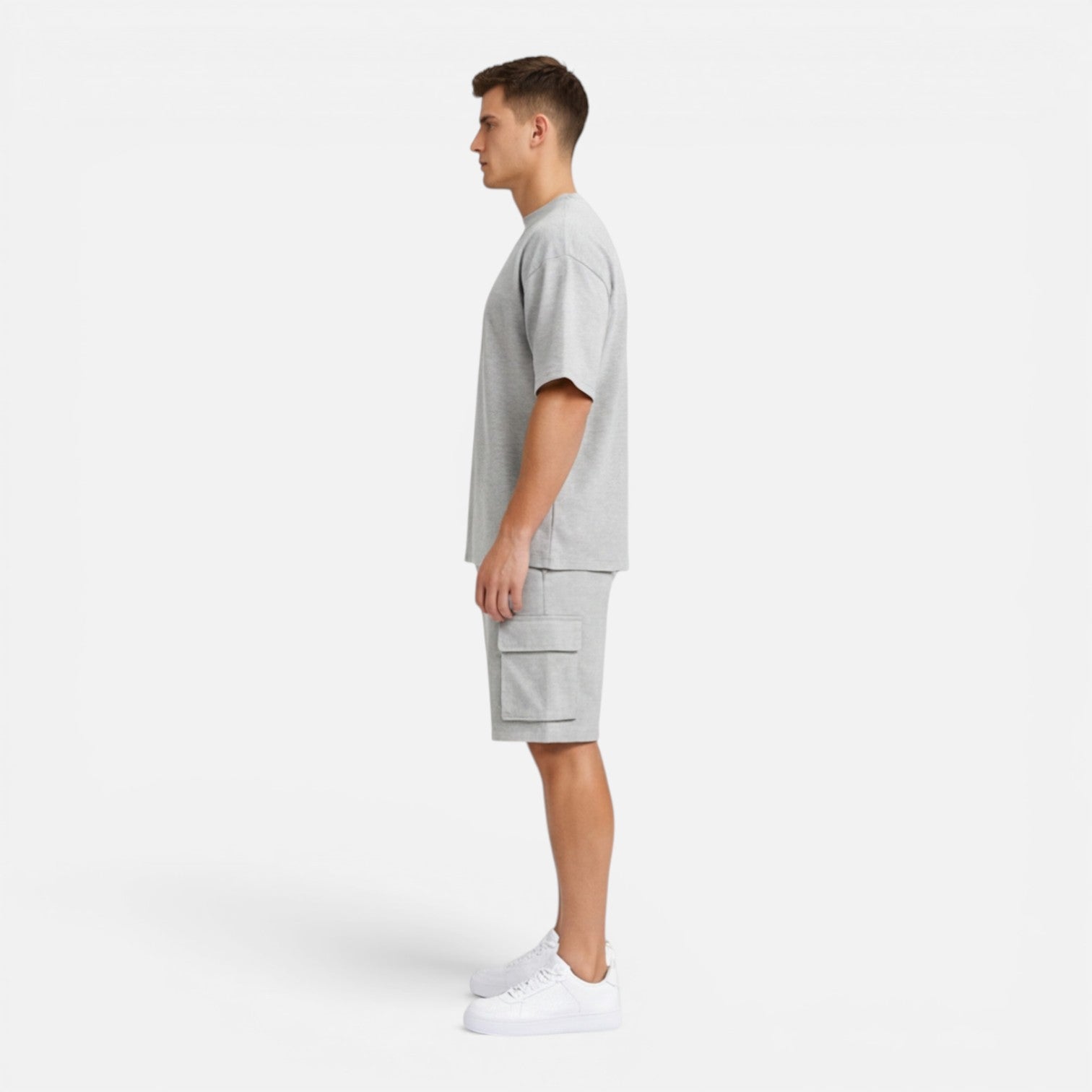 Felorro | Men’s Matching T-Shirt and Cargo Shorts Set Casual Summer