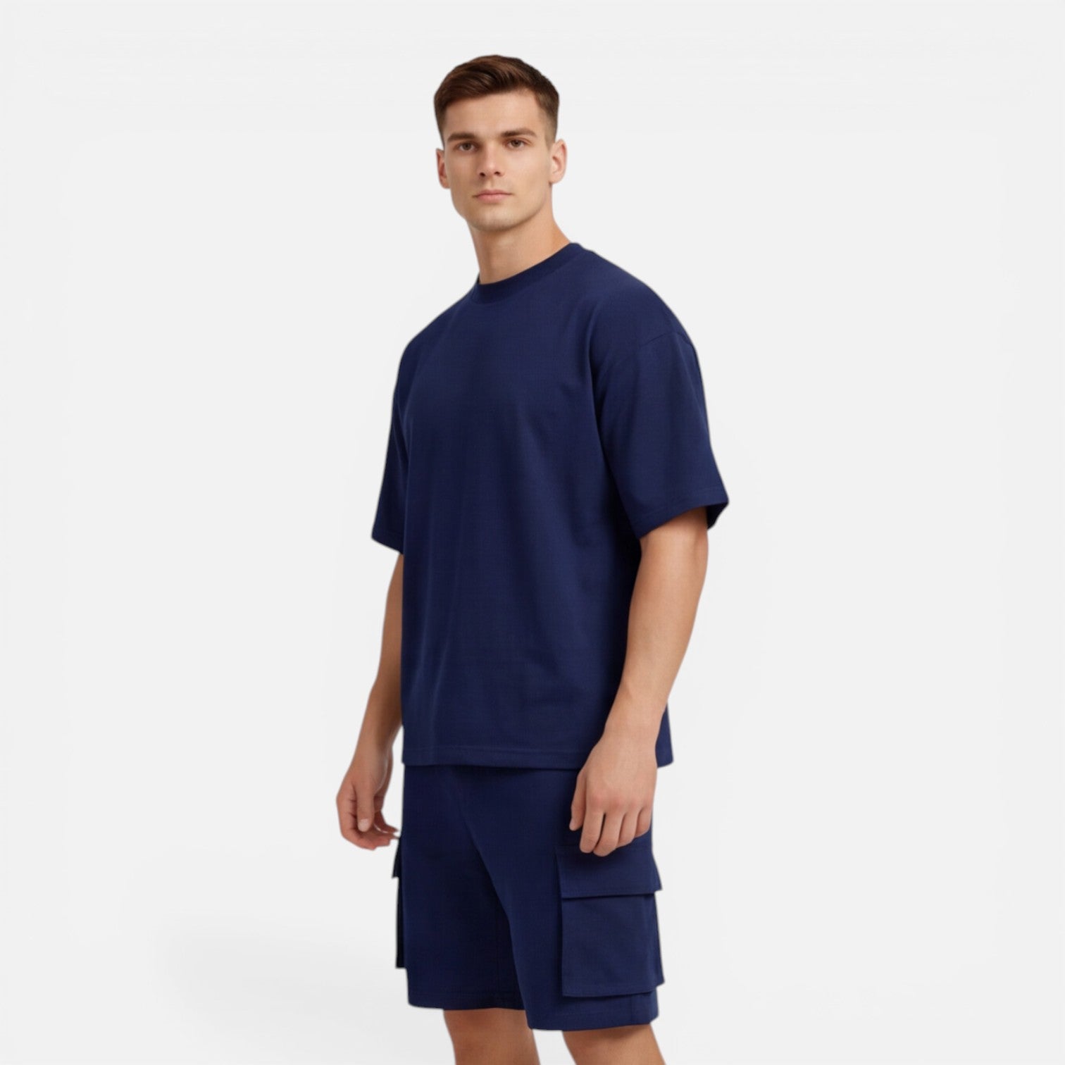 Felorro | Men’s Matching T-Shirt and Cargo Shorts Set Casual Summer