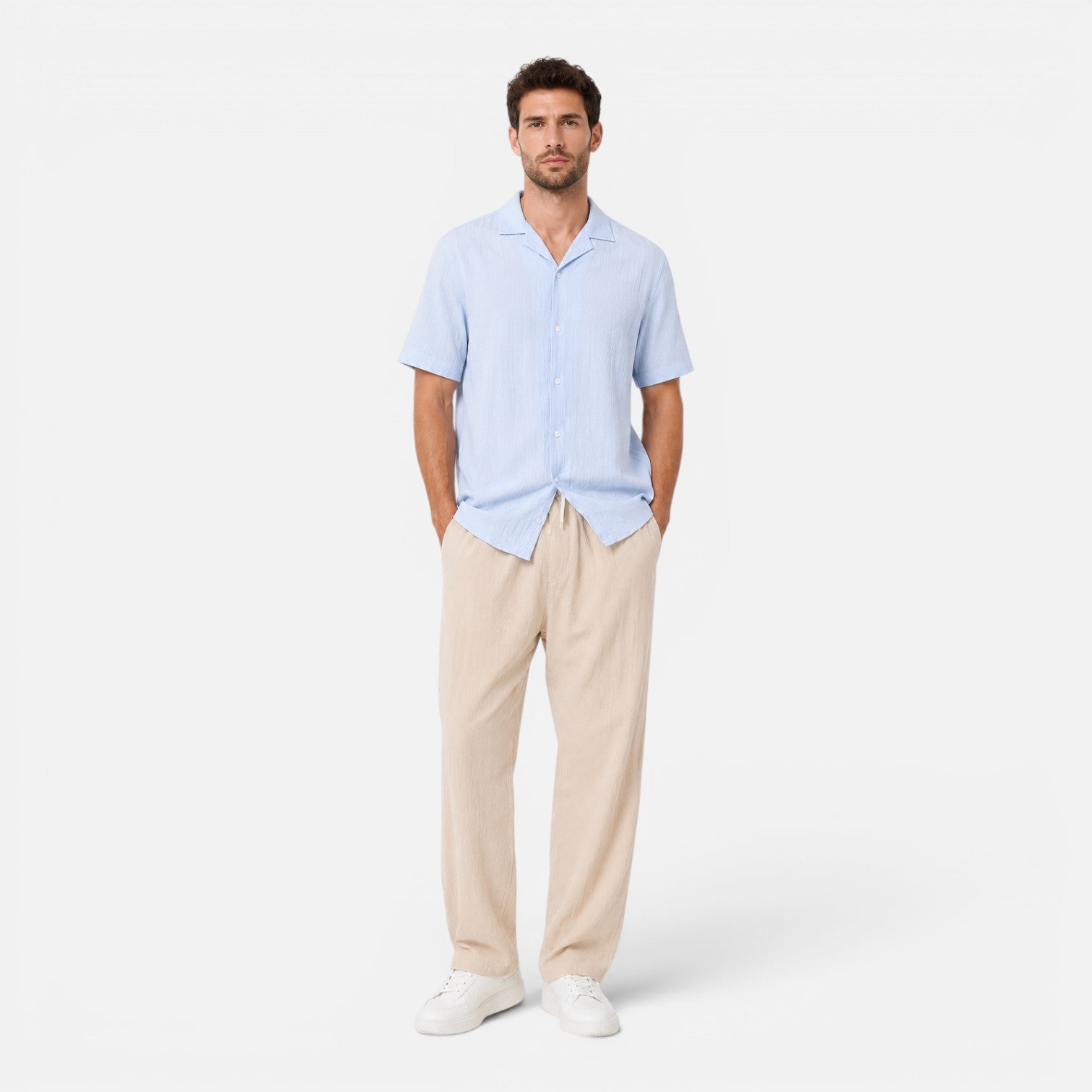 Felorro | Men’s Relaxed Fit Summer Trousers Lightweight Casual Pants