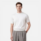 Felorro | Men’s Slim Fit Knit T-Shirt Breathable Cotton Summer Wear
