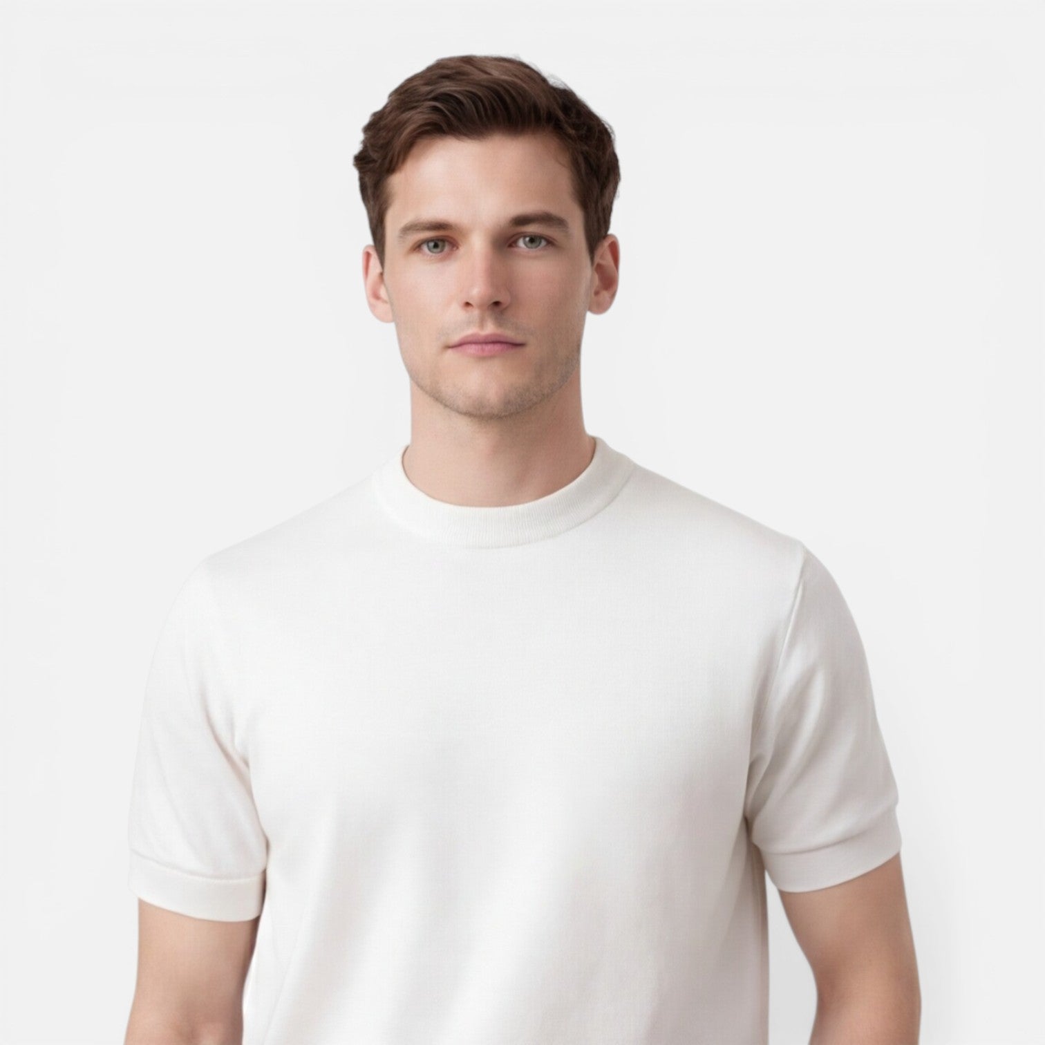 Felorro | Men’s Slim Fit Knit T-Shirt Breathable Cotton Summer Wear