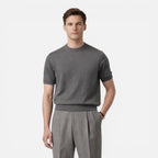 Felorro | Men’s Slim Fit Knit T-Shirt Breathable Cotton Summer Wear