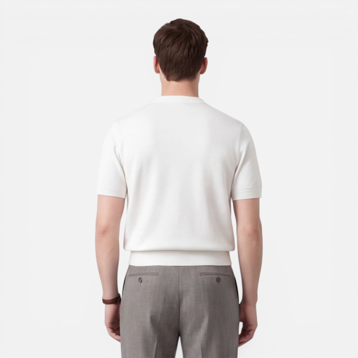 Felorro | Men’s Slim Fit Knit T-Shirt Breathable Cotton Summer Wear
