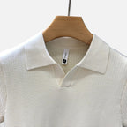 Felorro | Men’s Textured Knit Polo – Lightweight Summer Shirt