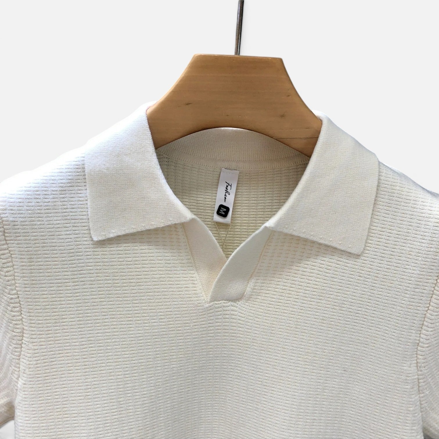 Felorro | Men’s Textured Knit Polo – Lightweight Summer Shirt