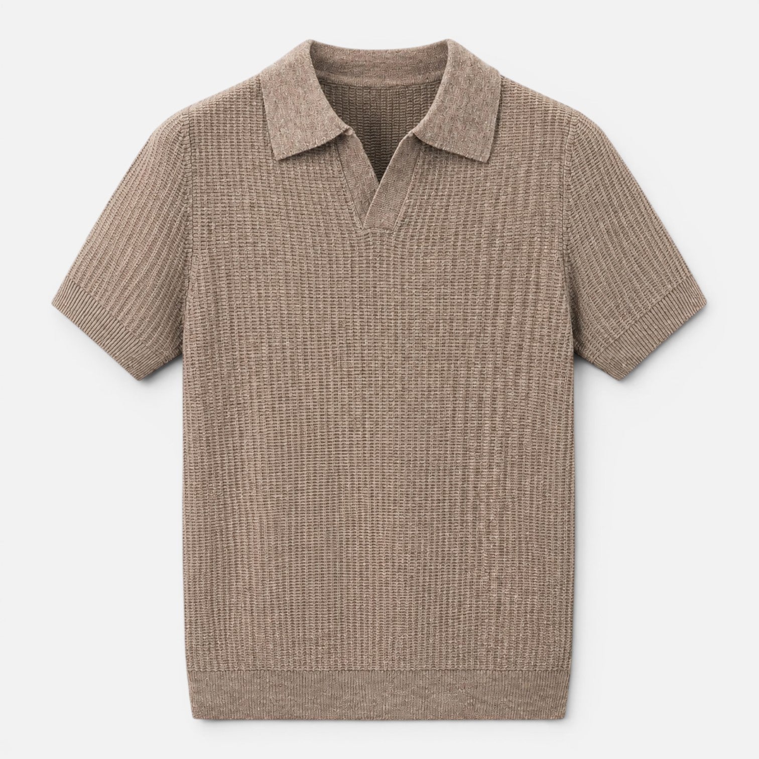 Felorro | Men’s Textured Knit Polo – Lightweight Summer Shirt