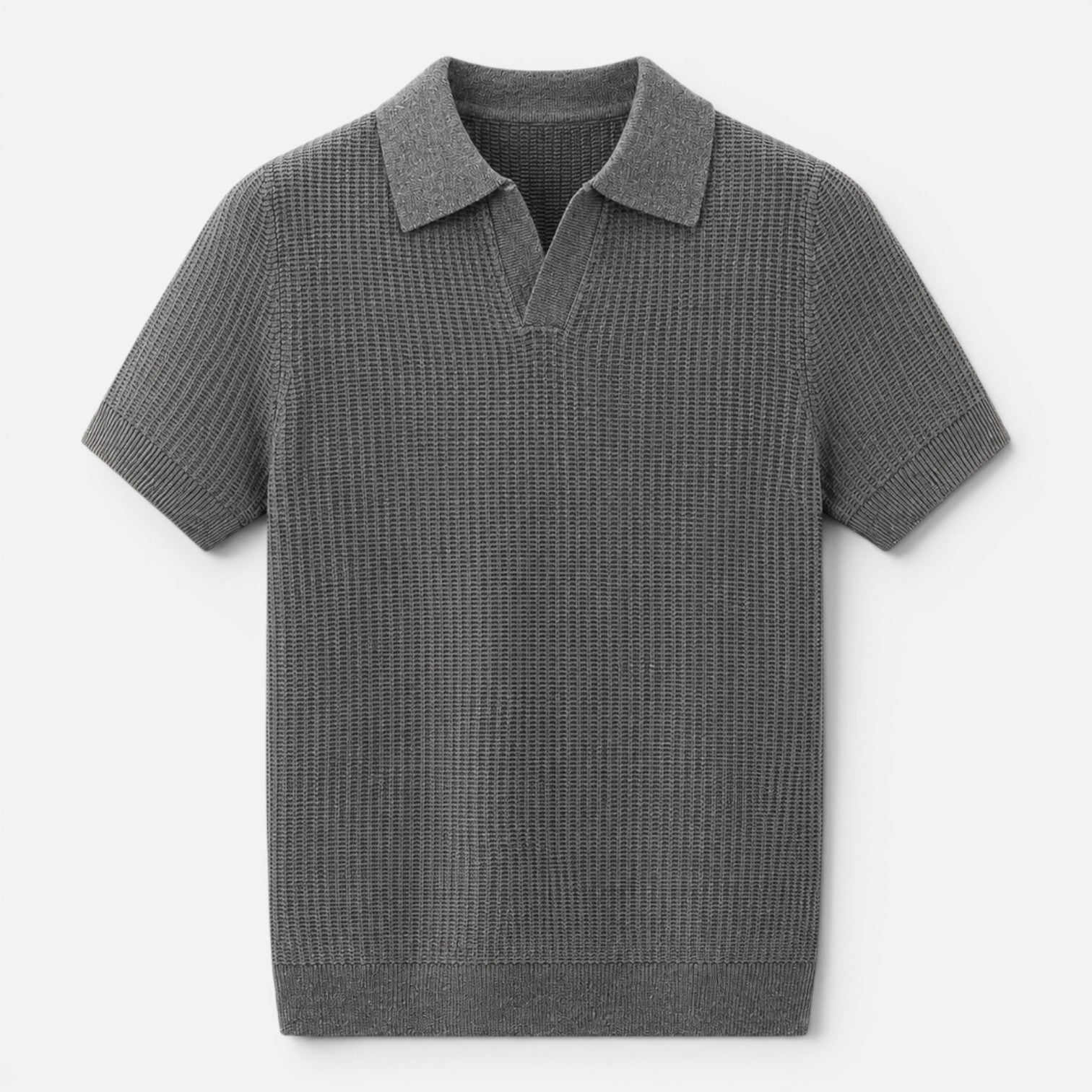 Felorro | Men’s Textured Knit Polo – Lightweight Summer Shirt
