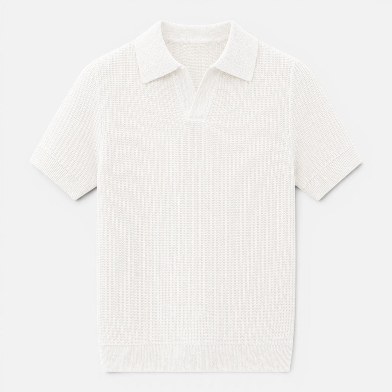 Felorro | Men’s Textured Knit Polo – Lightweight Summer Shirt