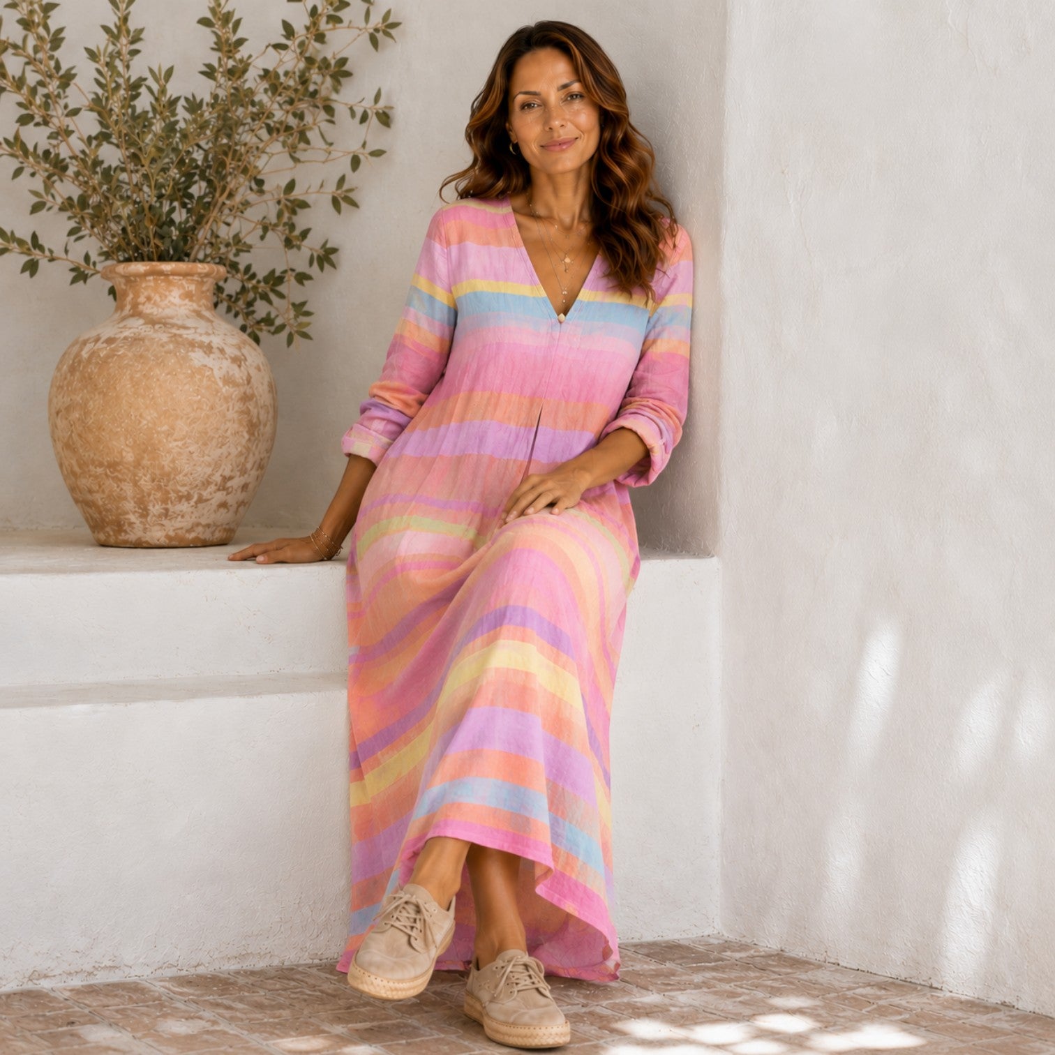 Felorro | Striped Maxi Dress