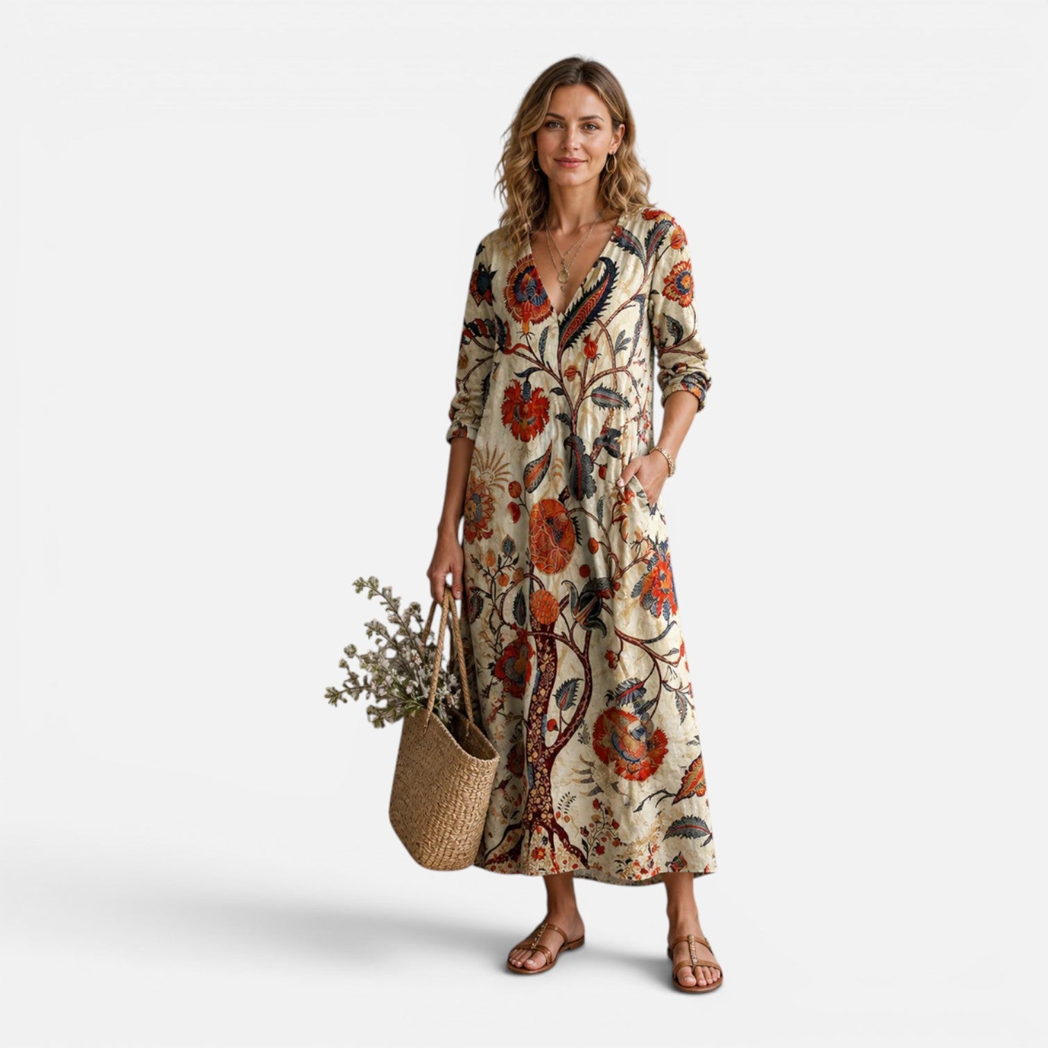 Felorro | Women’s Bohemian Floral Maxi Dress
