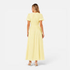 Felorro | Women’s Maxi Dress – Deep V-Neck Puff Sleeve Formal Dress