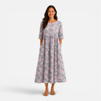 Felorro | Women’s Floral Midi Dress – Spring Summer Dress