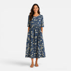Felorro | Women’s Floral Midi Dress – Spring Summer Dress