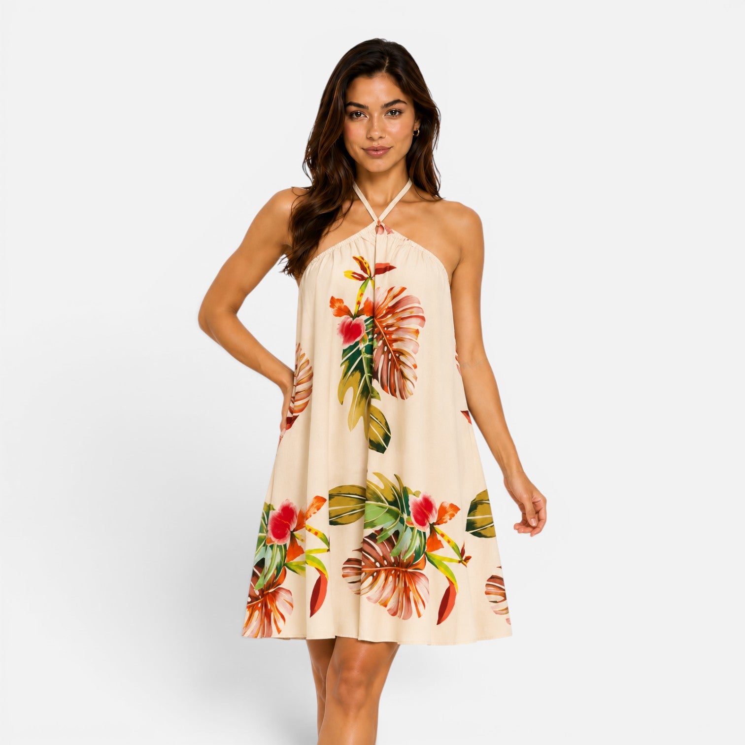 Felorro | Women’s Halter Mini Dress with Flowy Summer Fit