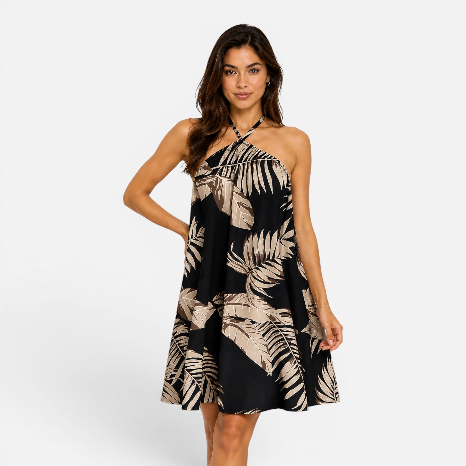 Felorro | Women’s Halter Mini Dress with Flowy Summer Fit