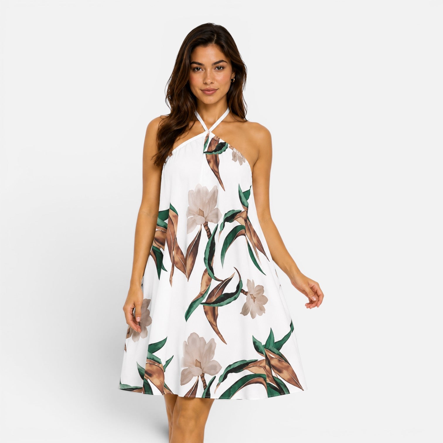 Felorro | Women’s Halter Mini Dress with Flowy Summer Fit
