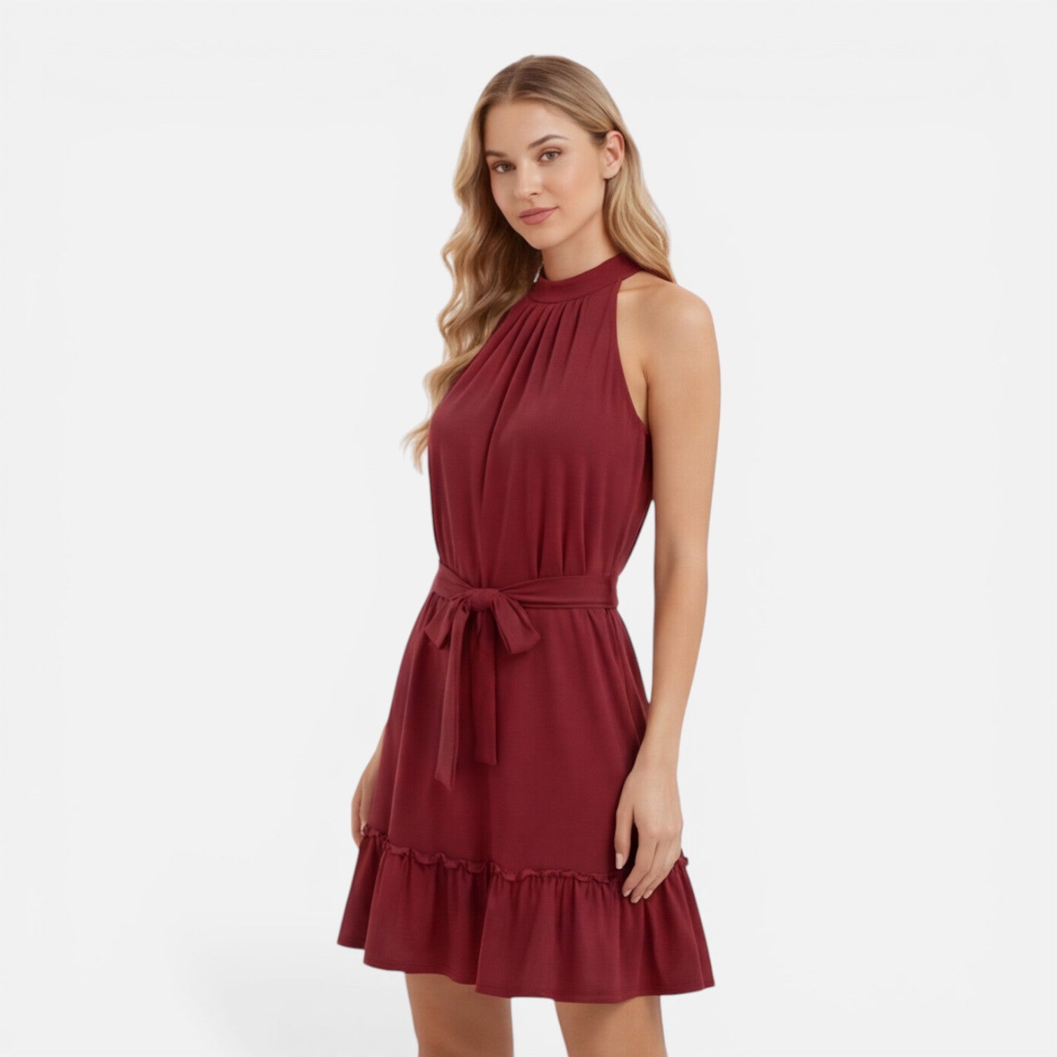 Felorro | Women’s Halter Neck Dress Lightweight Elegant Summer Mini