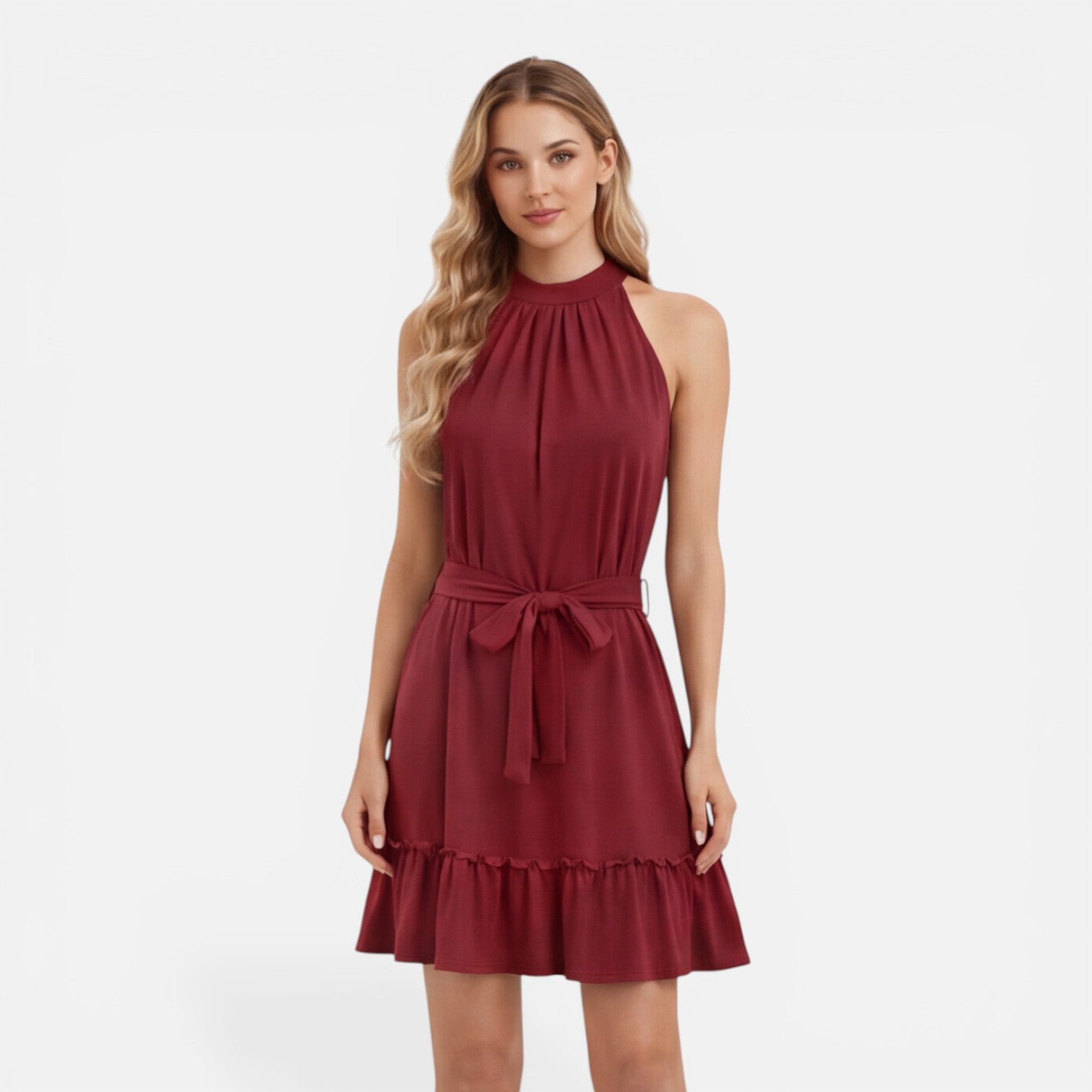 Felorro | Women’s Halter Neck Dress Lightweight Elegant Summer Mini